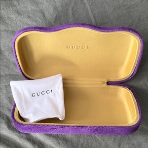 Gucci Sunglasses Case in Purple and Yellow